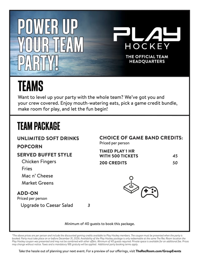 Play Hockey - Team Package